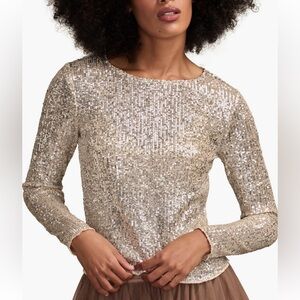 Lucky brand sequin top.  Perfect condition.  Size medium.  Worn once.